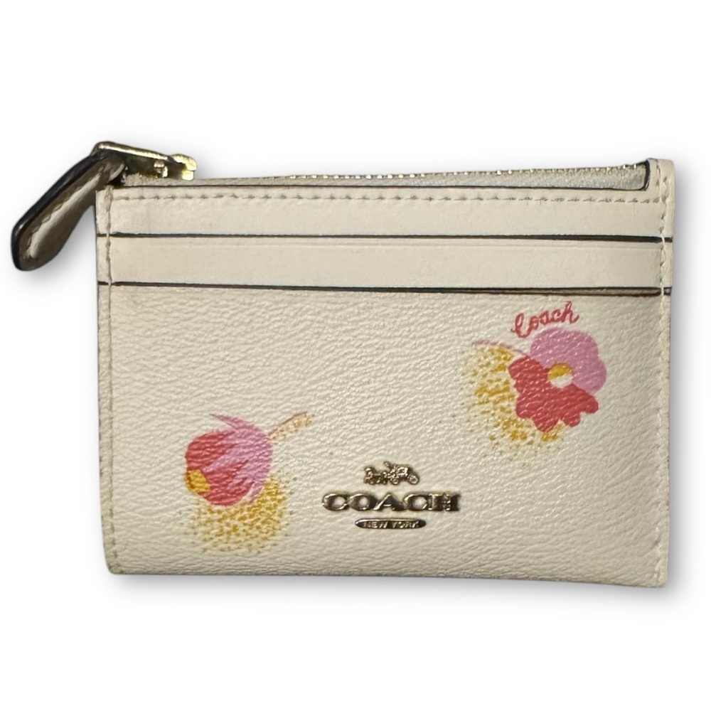 COACH Mini Skinny Id Case With Poppy Floral Print SOLD OUT NWT​